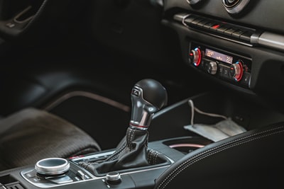 Black car gear lever
